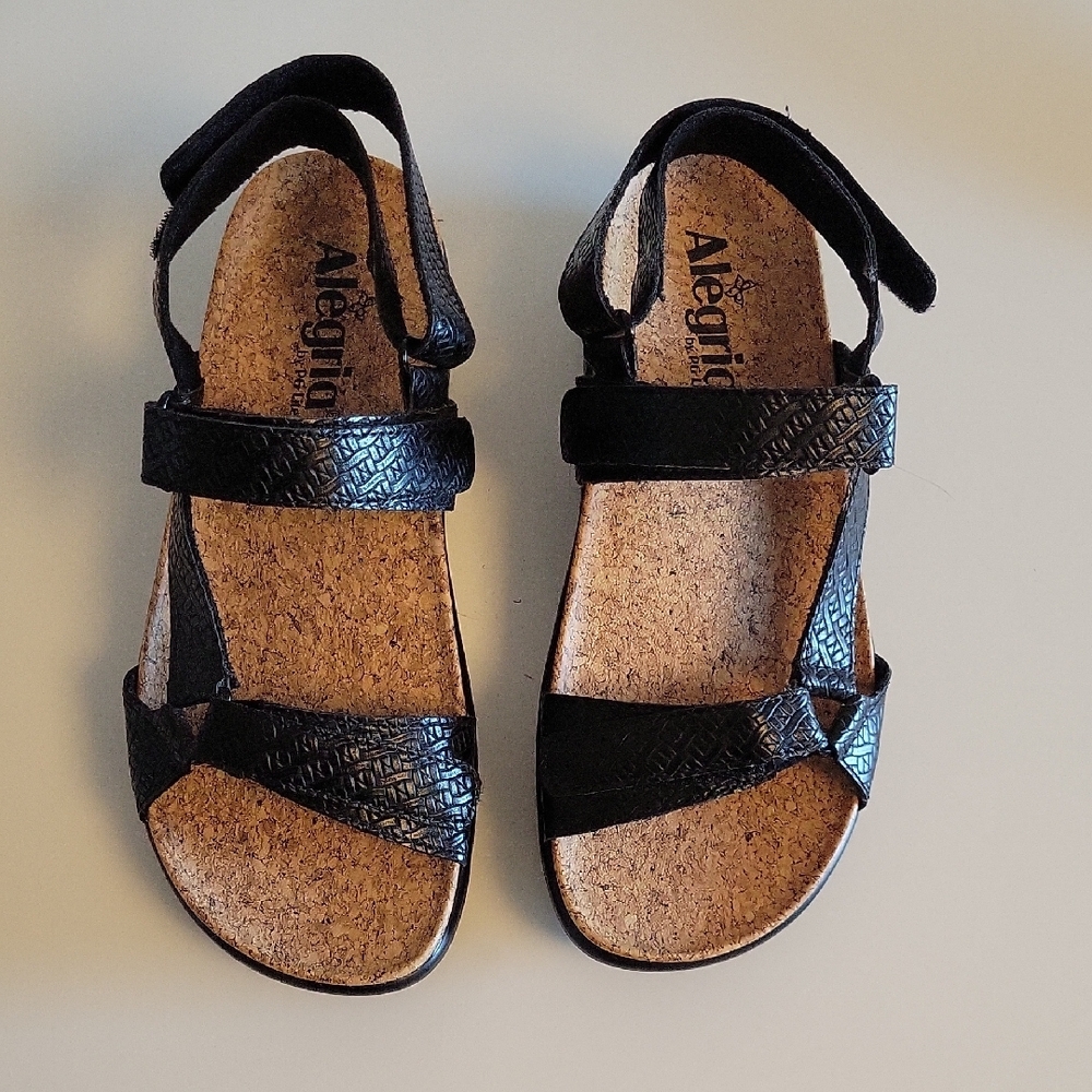 New Alegria Black Henna Sandals